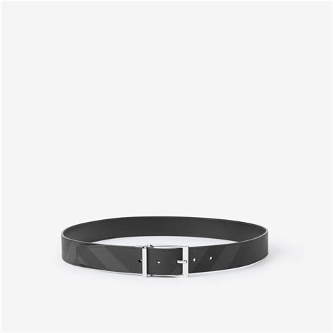 burberry belt itparpel9bol|Check and Leather Reversible Belt in Charcoal/silver .